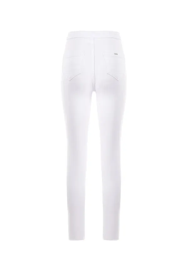 Białe Spodnie Skinny Phenameia