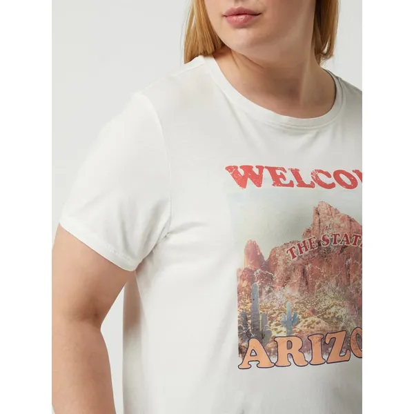 ONLY CARMAKOMA T-shirt PLUS SIZE z bawełny ekologicznej model ‘Carbria’