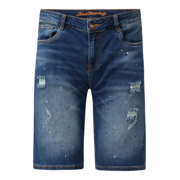 Blue Monkey Szorty jeansowe z dodatkiem streczu model ‘David’