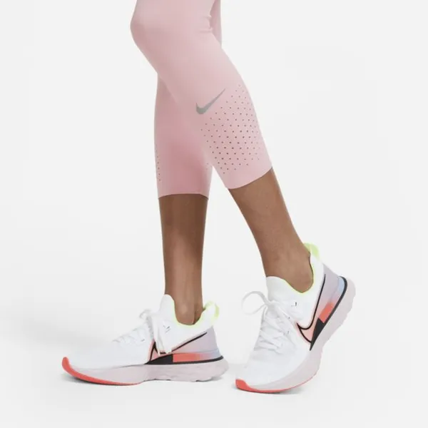 Damskie legginsy 3/4 do biegania ze średnim stanem i kieszenią Nike Epic Luxe - Czerń