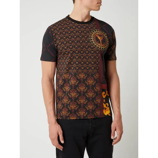 CARLO COLUCCI T-shirt z ornamentalnym wzorem