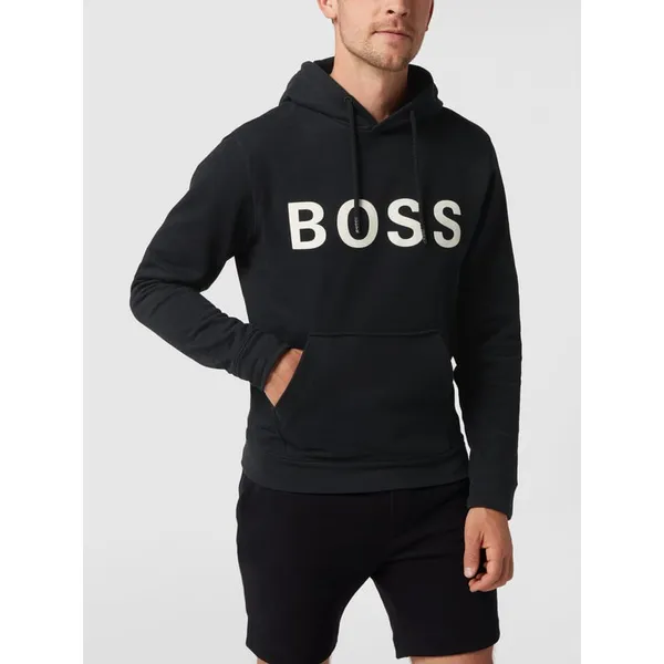 BOSS Casualwear Bluza z kapturem i aplikacją z logo