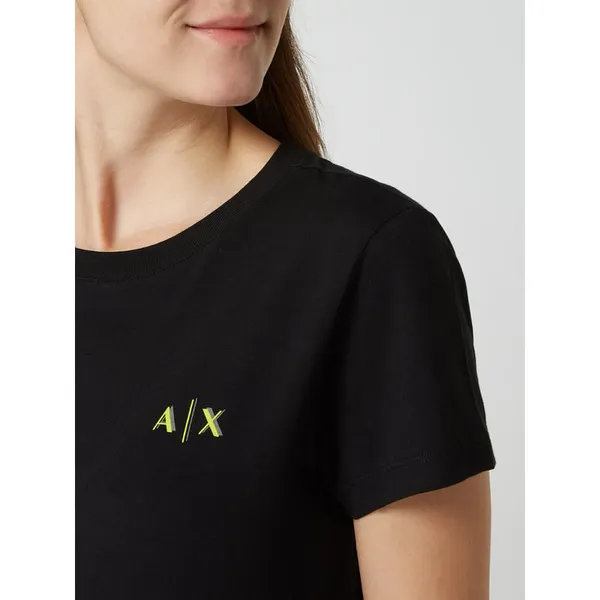 ARMANI EXCHANGE T-shirt z detalami z logo