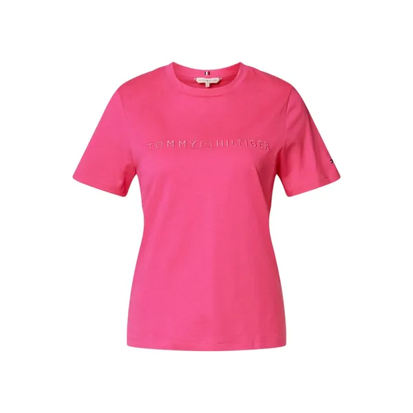 Tommy Hilfiger T-shirt o kroju regular fit z czystej bawełny z wyhaftowanym logo