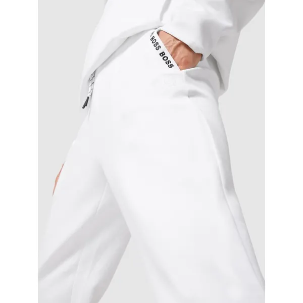 BOSS Athleisurewear Spodnie dresowe z paskami z logo