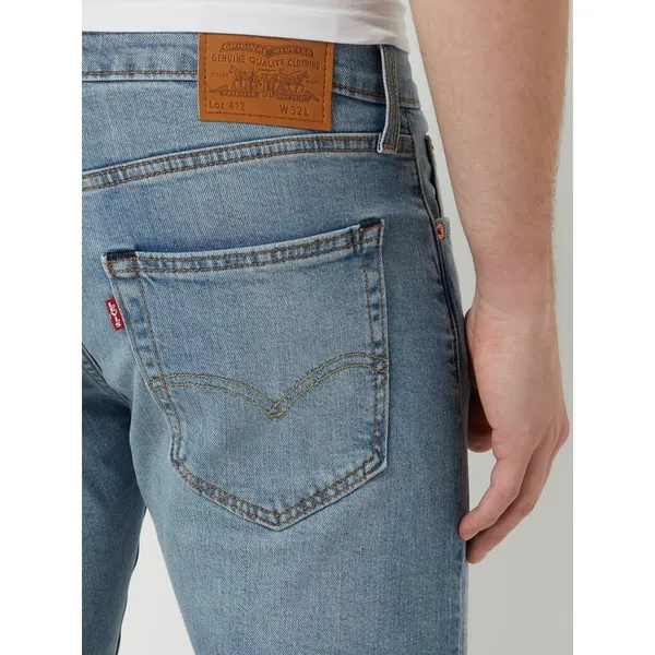 Levi's® Szorty jeansowe o kroju slim fit z dodatkiem streczu model ‘412’