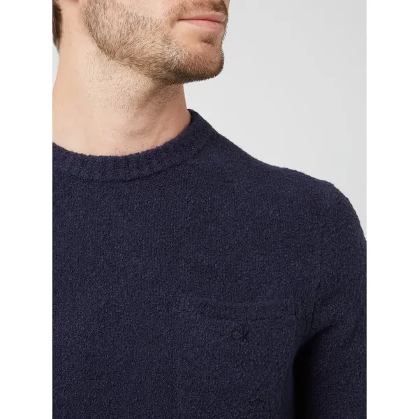 CK Calvin Klein Sweter z kieszenią na piersi
