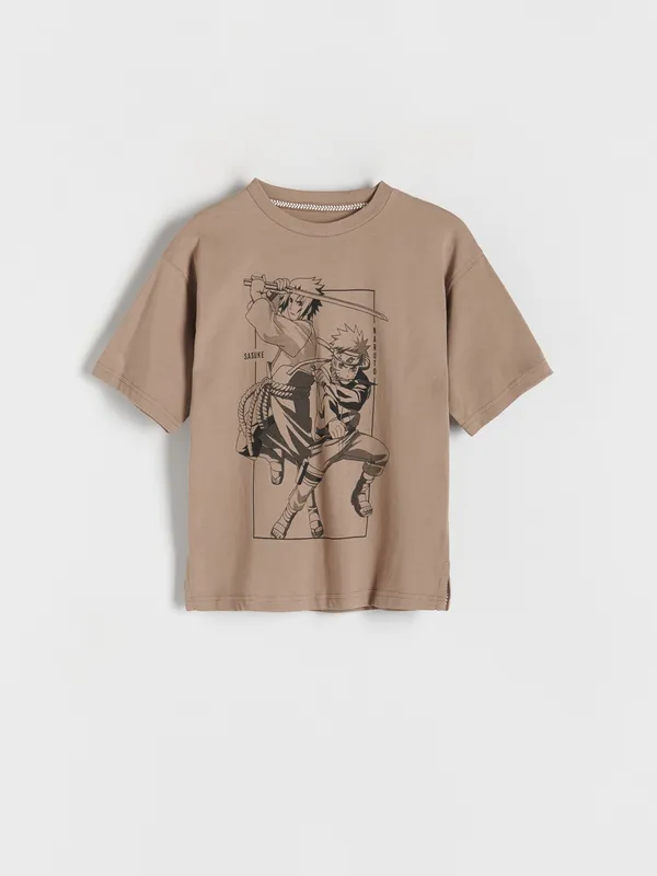 T-shirt o swobodnym fasonie, wykonany z przyjemnej w dotyku, bawełnianej dzianiny. - jasnoszary