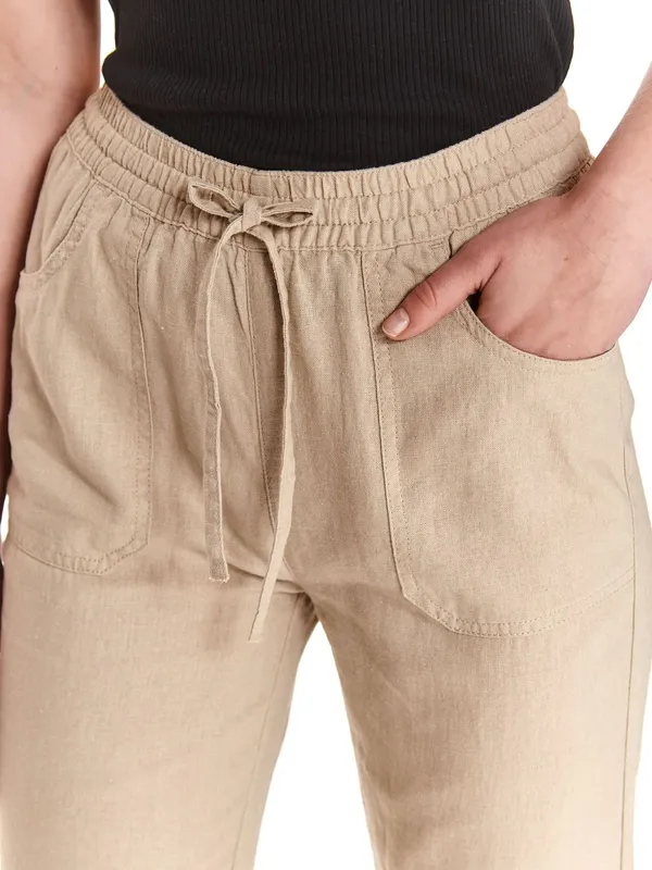 Spodnie tkaninowe z gumką w pasie