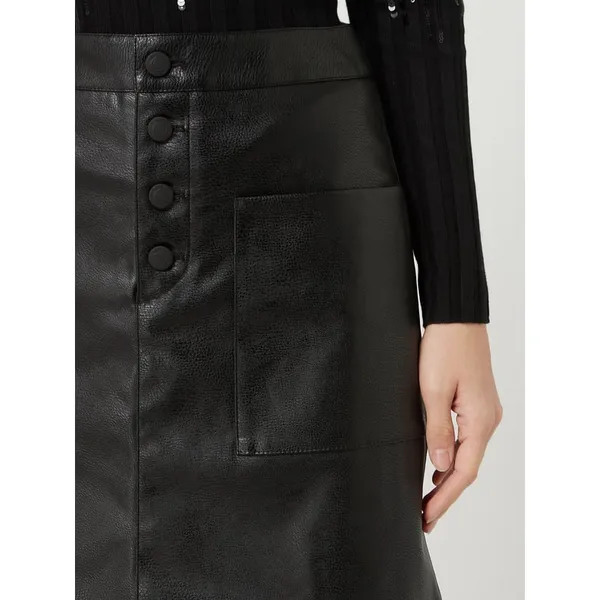 BOSS Casualwear Spódnica mini z imitacji skóry model ‘Visara’