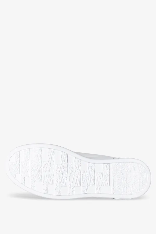 Białe sneakersy na platformie damskie buty sportowe sznurowane casu j2135-2