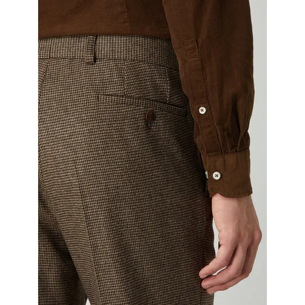 Carl Gross Spodnie do garnituru o kroju modern fit z mieszanki wełny model ‘Shiver’