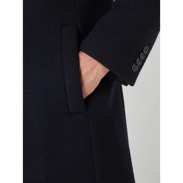 Baldessarini Płaszcz wełniany z prążkowaną fakturą model ‘Camden’