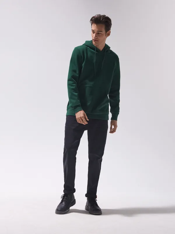 Bluza basic z kapturem - Zielony