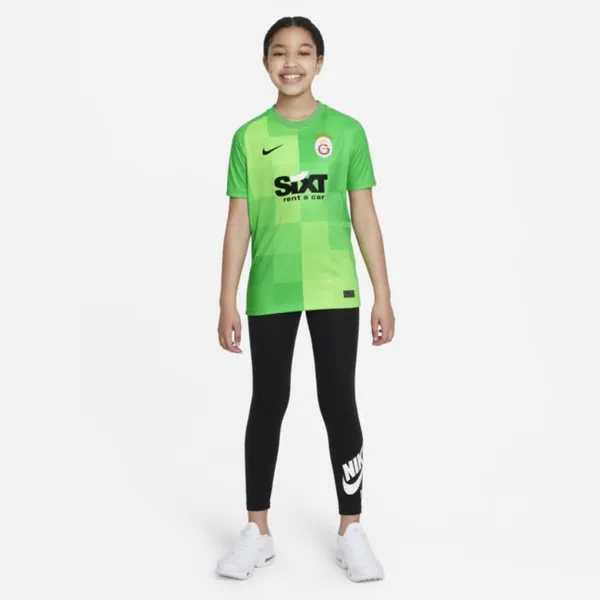 Koszulka piłkarska z krótkim rękawem dla dużych dzieci Nike Dri-FIT Galatasaray Goalkeeper - Zieleń