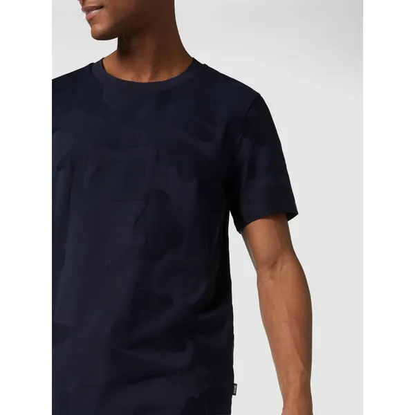 BOSS T-shirt z fakturowanym wzorem model ‘Tiburt 229’