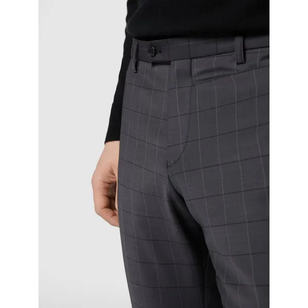 CG - Club of Gents Spodnie do garnituru o kroju slim fit z wzorem w kratę model ‘Cedric’