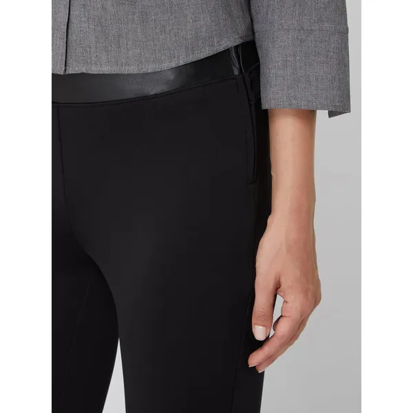 Opus Spodnie ze streczu z pasem w kontrastowym kolorze model ‘Eira’