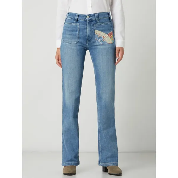 Polo Ralph Lauren Jeansy rozkloszowane ze wstawkami w kontrastowym kolorze model ‘Jenn’
