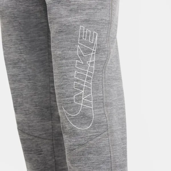 Spodnie treningowe o zwężanym kroju z nadrukiem dla dużych dzieci (chłopców) Nike Therma-FIT - Szary