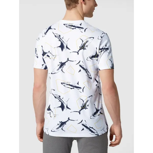 BOSS Casualwear T-shirt z wzorem na całej powierzchni
