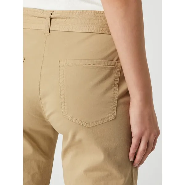 Cambio Spodnie cargo o kroju fashion fit z dodatkiem streczu i skróconą nogawką model ‘Kora’