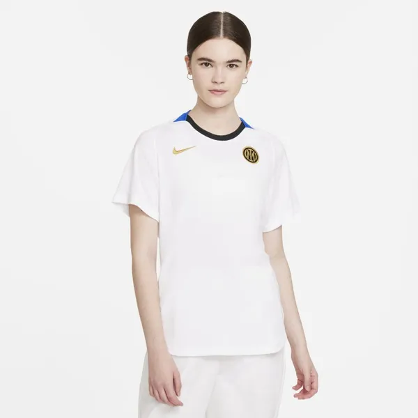 Damska koszulka piłkarska z krótkim rękawem Nike Dri-FIT Inter Mediolan - Biel