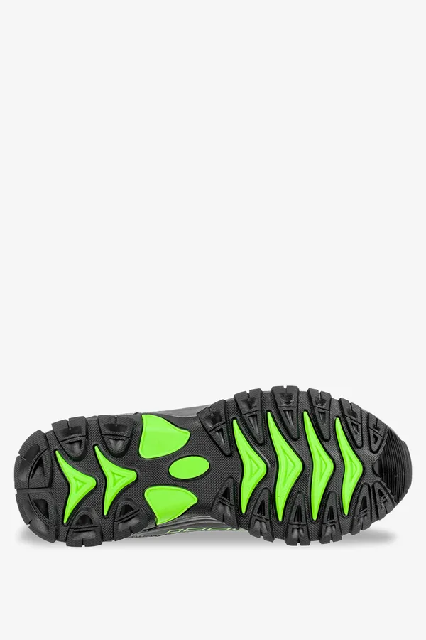 Czarne buty trekkingowe sznurowane unisex softshell casu b2003-2