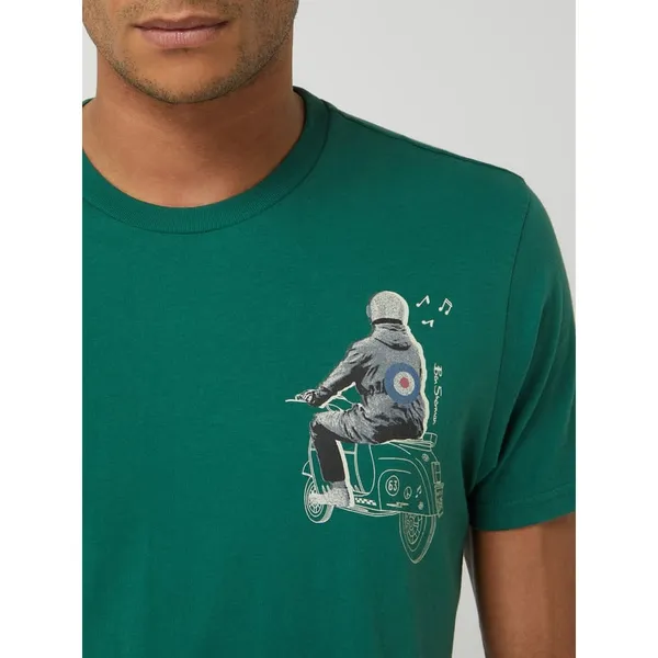 Ben Sherman T-shirt o kroju regular fit z bawełny ekologicznej