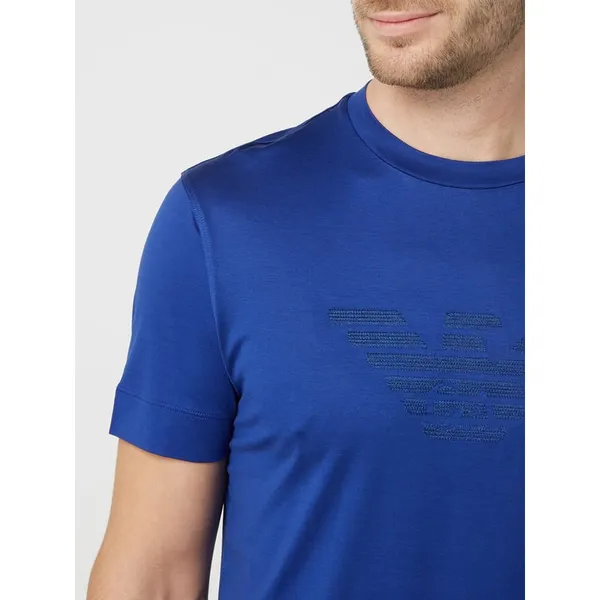 Emporio Armani T-shirt z mieszanki lyocellu i bawełny
