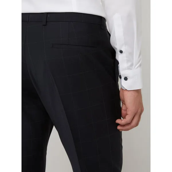 Strellson Spodnie do garnituru o kroju slim fit z wzorem w kratę model ‘Mercer’