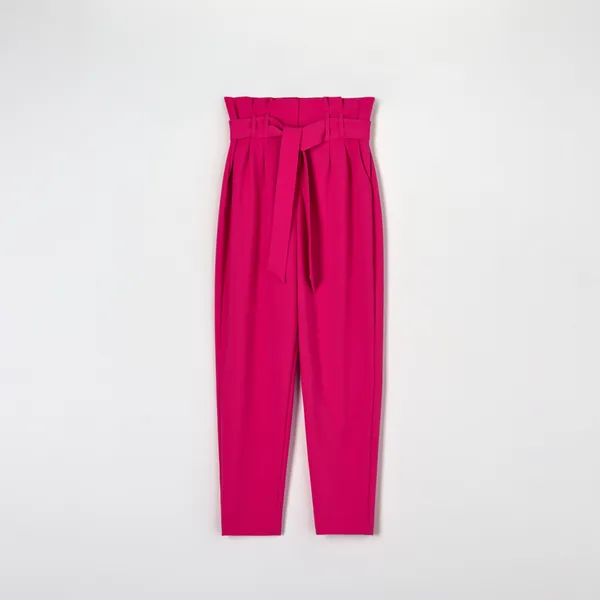 Spodnie z paskiem - Różowy