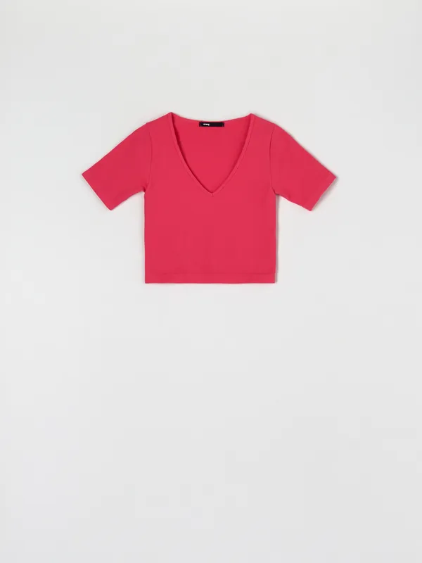 Koszulka slim - Różowy