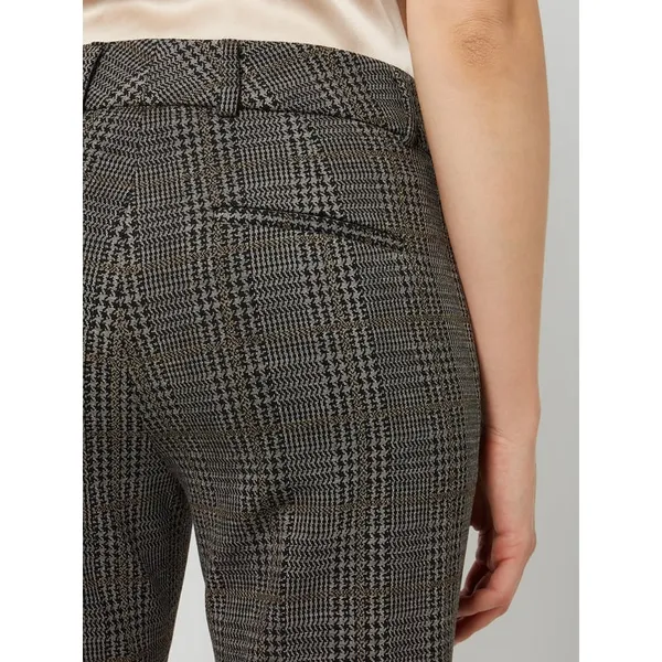 Raffaello Rossi Spodnie materiałowe ze wzorem w kratkę glencheck model ‘Dora Cropped’