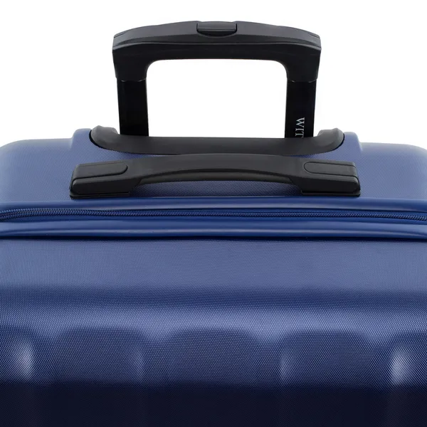 Średnia walizka z polikarbonu fakturowana