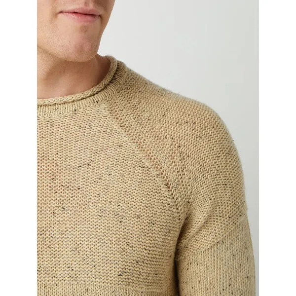 !Solid Sweter z tkanym wzorem