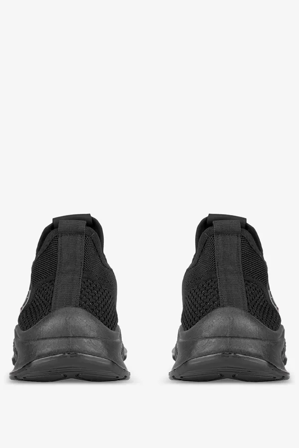 Czarne buty sportowe męskie sznurowane casu 2-11-21-b