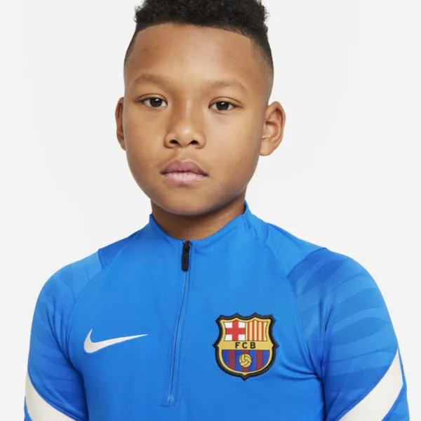 Treningowa koszulka piłkarska dla dużych dzieci FC Barcelona Strike - Niebieski