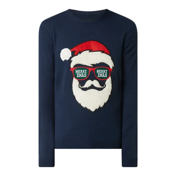 Only & Sons Sweter ze wzorem bożonarodzeniowym model ‘Xmas’