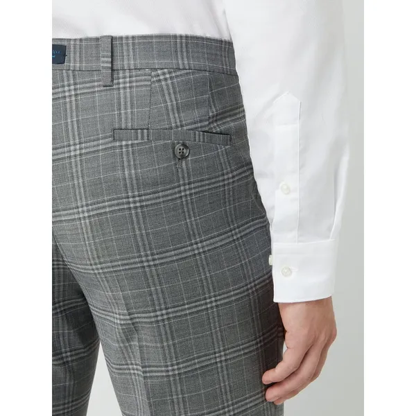 Pierre Cardin Spodnie do garnituru o kroju regular fit z dodatkiem żywej wełny model ‘Rick’ — ‘Futureflex’