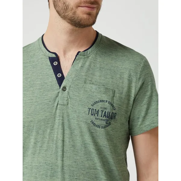 Tom Tailor Koszulka serafino z dżerseju