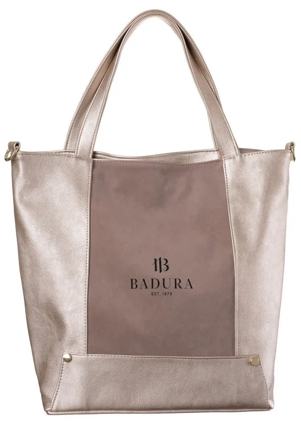 Duża torebka na ramię typu shopper z długim paskiem — Badura