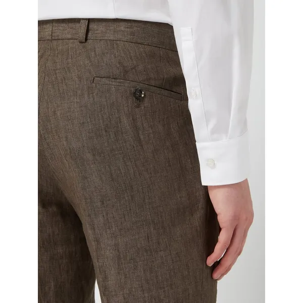 Carl Gross Spodnie do garnituru o kroju modern fit z lnu model ‘Tomte’