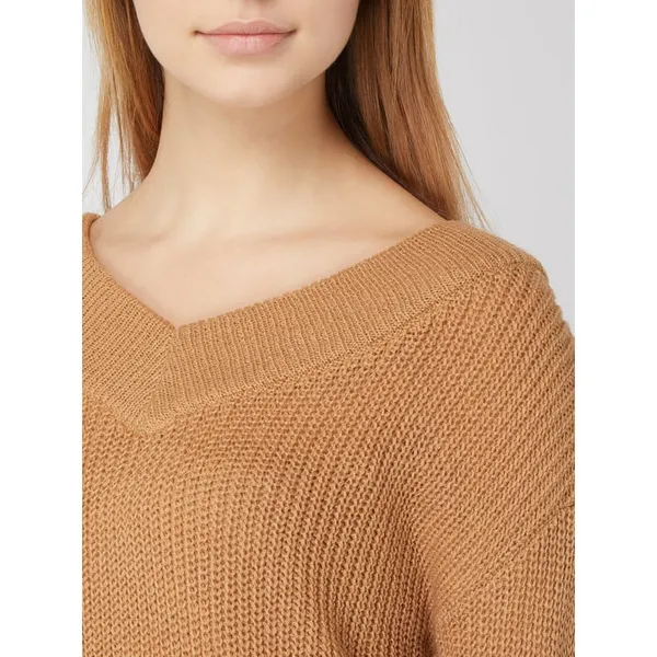 Only Sweter z prążkowaną fakturą model ‘Melton’