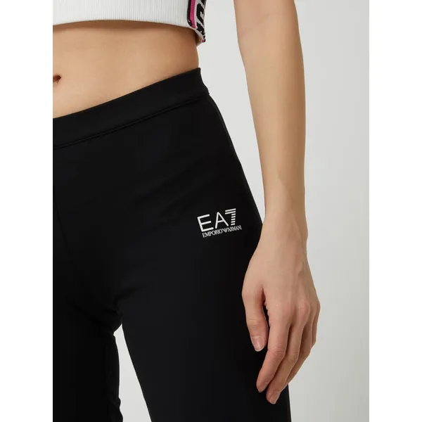 EA7 Emporio Armani Legginsy sportowe z detalami z logo