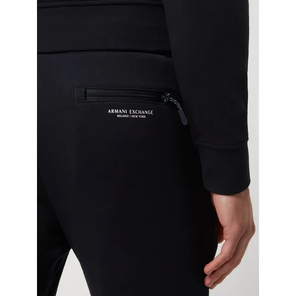 ARMANI EXCHANGE Spodnie dresowe z detalem z logo model ‘Milano’