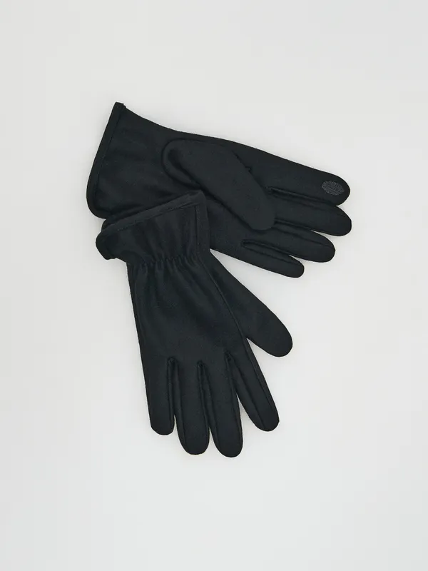 Rękawiczki z poliestru z recyklingu - Czarny