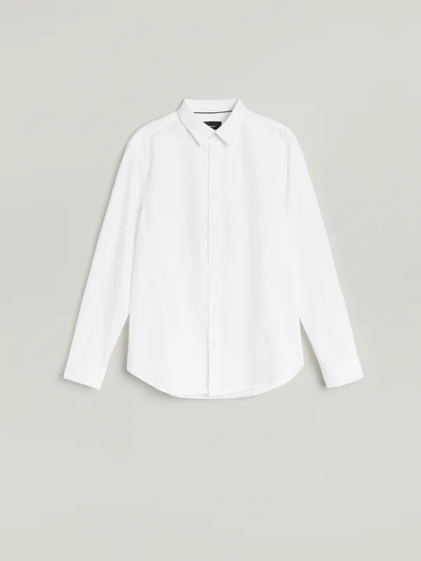 Koszula slim fit z bawełny organicznej - Biały