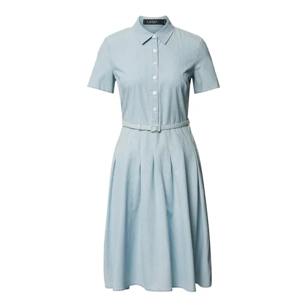 Lauren Ralph Lauren Sukienka koszulowa z krótkim rękawem i paskiem w talii