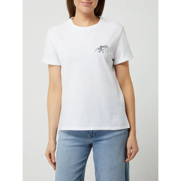 Opus T-shirt z bawełny ekologicznej model ‘Slowo Flower’